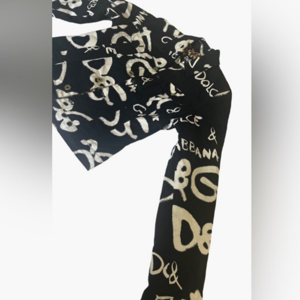 Dolce & Gabbana Amazing/Stylish Vintage Denim Graffiti Jacket - Picture 8 of 10